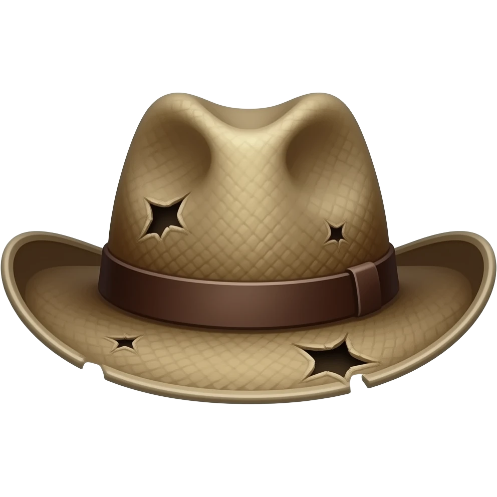 dirty holey hat emoji