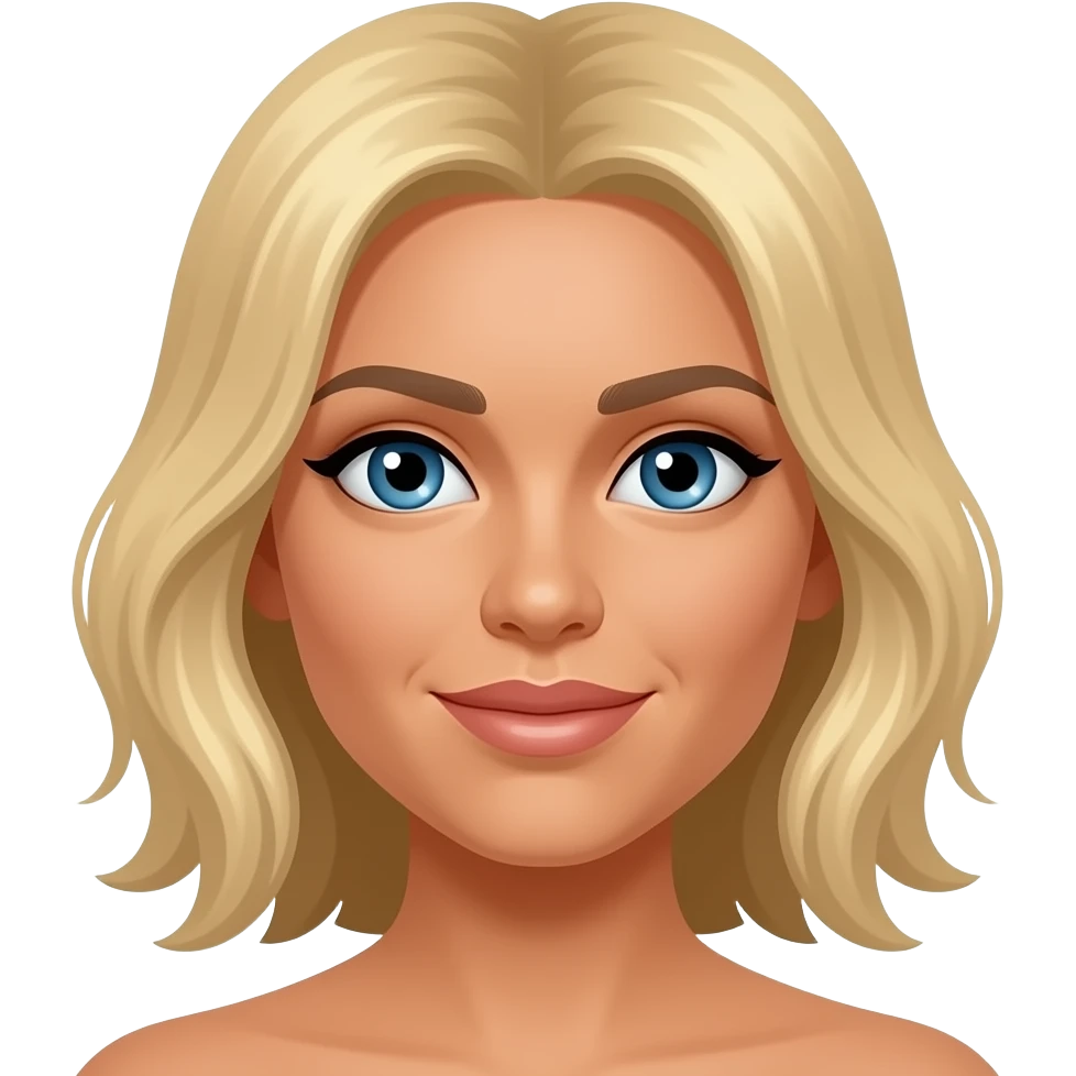 Māori Female blonde hair blue eyes with fair skin emoji