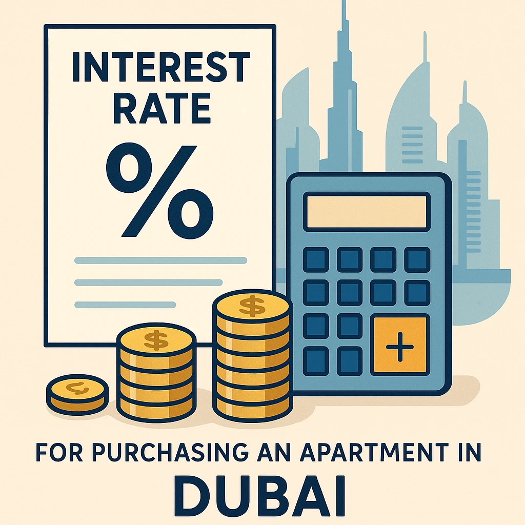 Interest rate for purchasing an apartment in Dubai emoji
