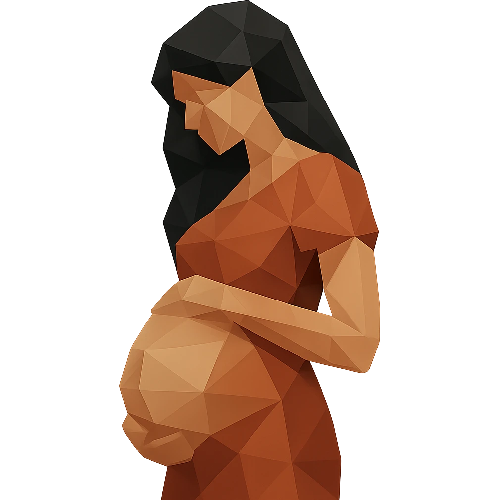 pregnant woman with black hair emoji