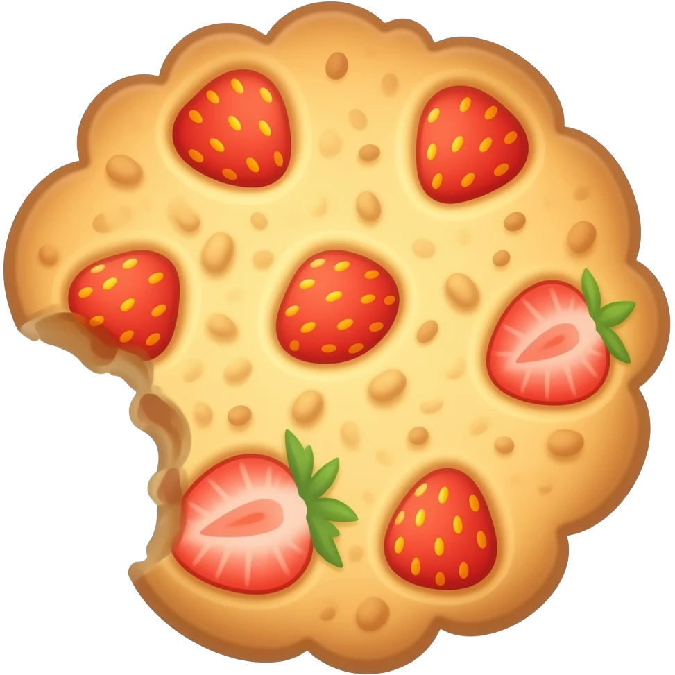 Strawberries crunch cookie emoji