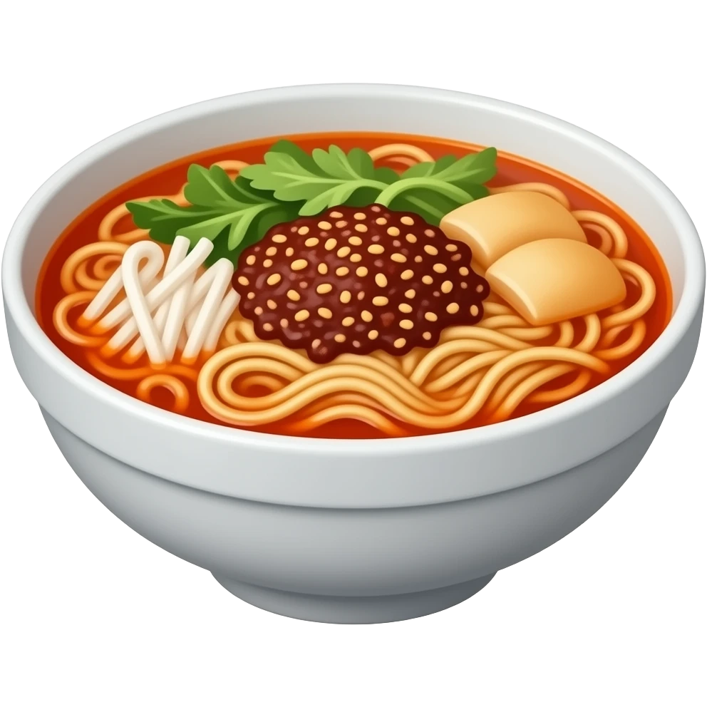 ramen buldak with buldak sauce emoji