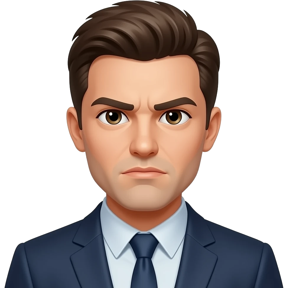 Make him serious emoji