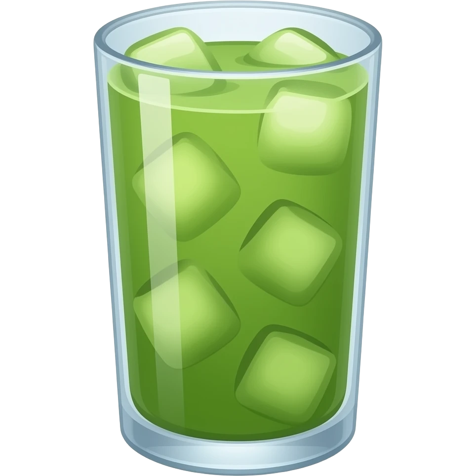 Iced matcha emoji