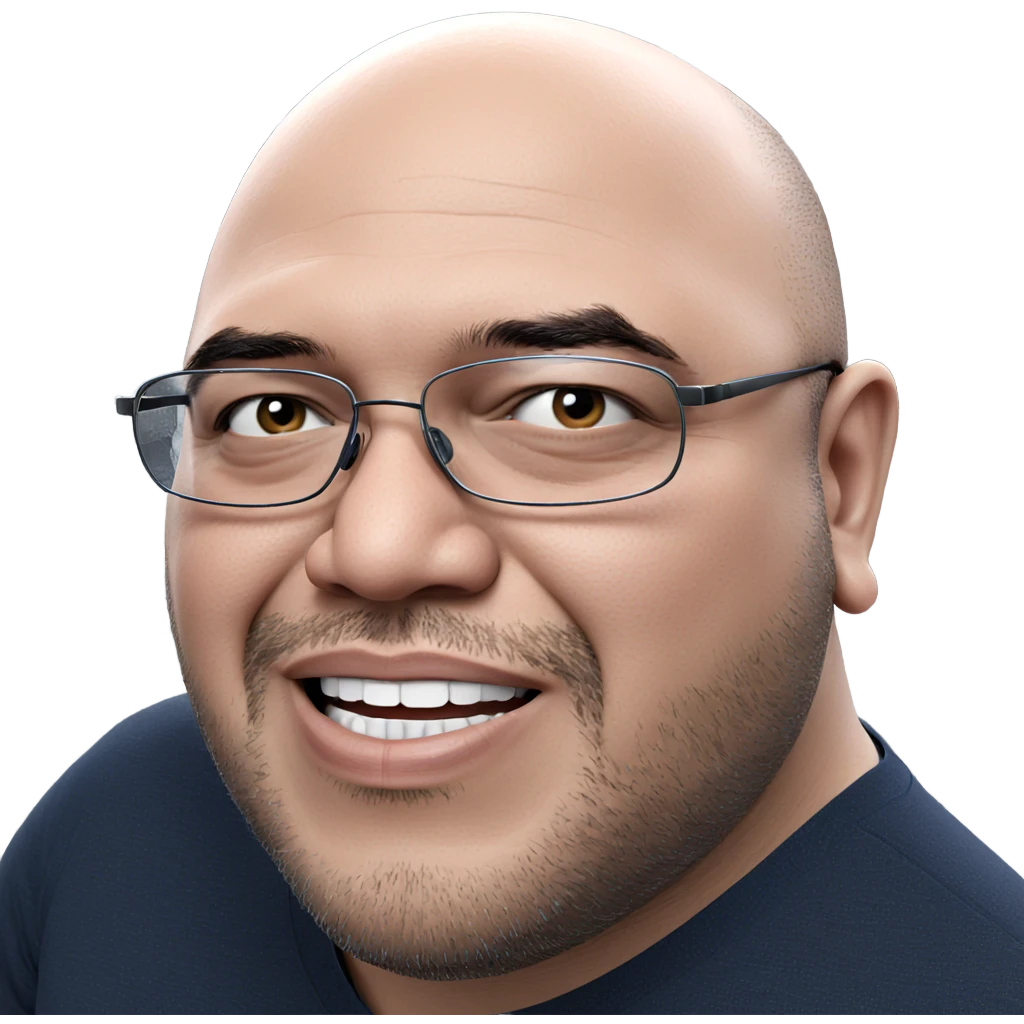 realistic male portrait with glasses emoji