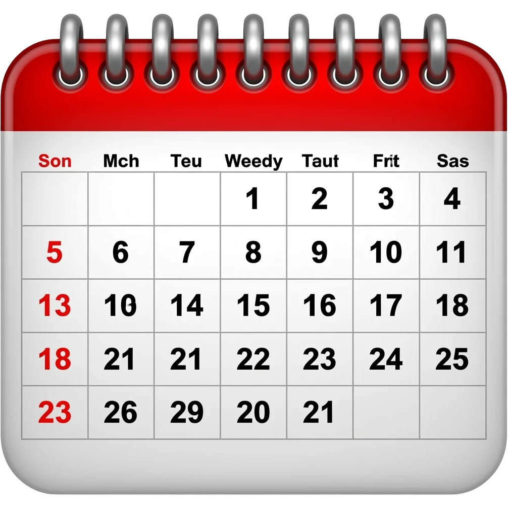 blank calendar emoji