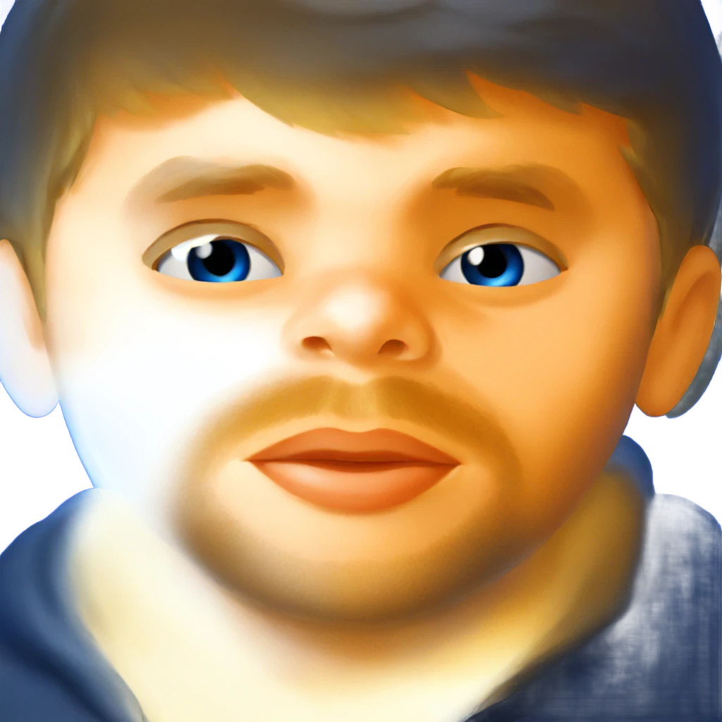 blonde boy with blue eyes emoji