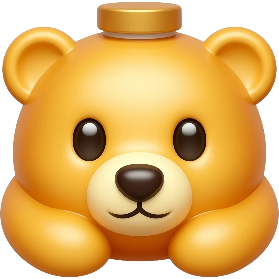 clear bear shaped honey bottle emoji