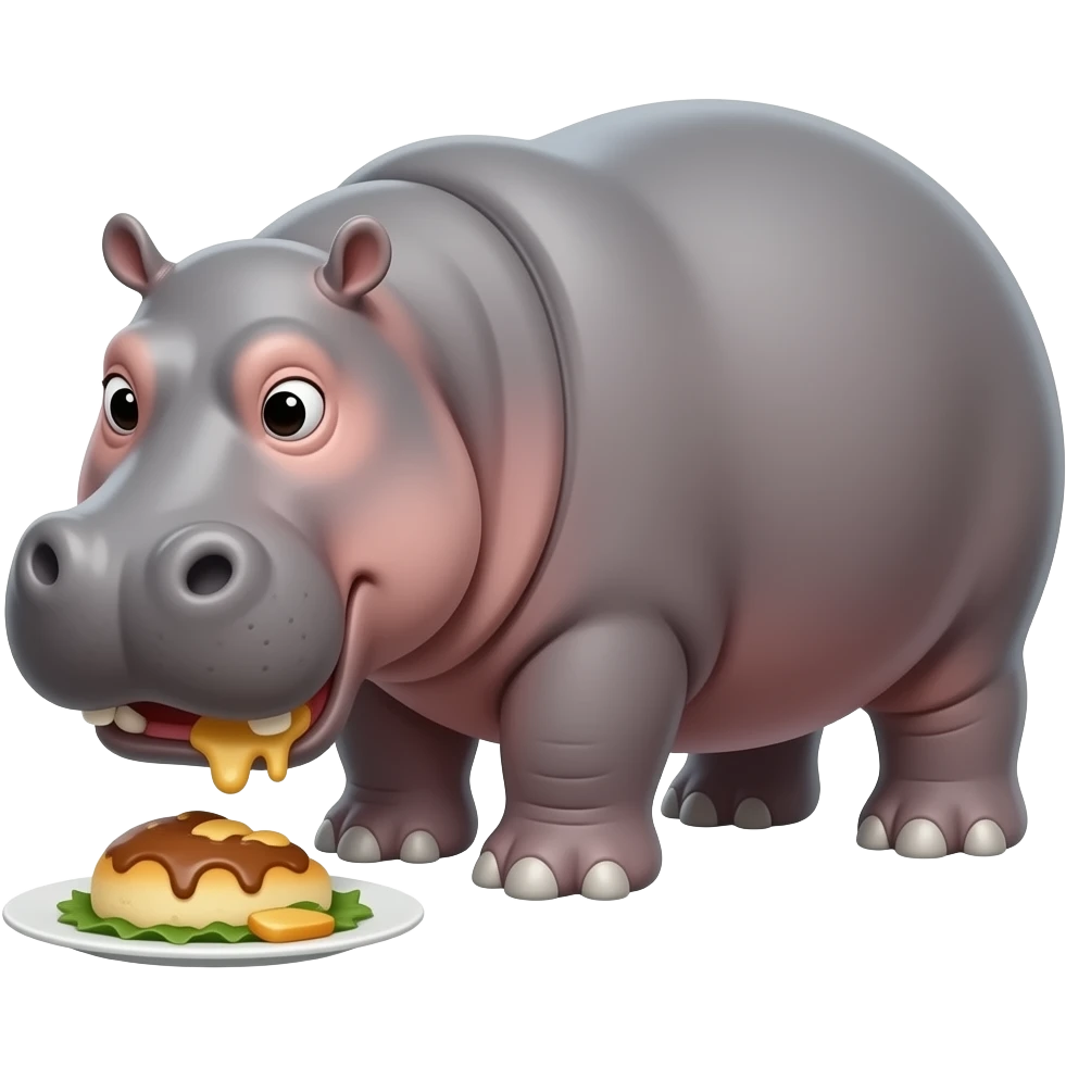 fat hippo that just finished eating emoji