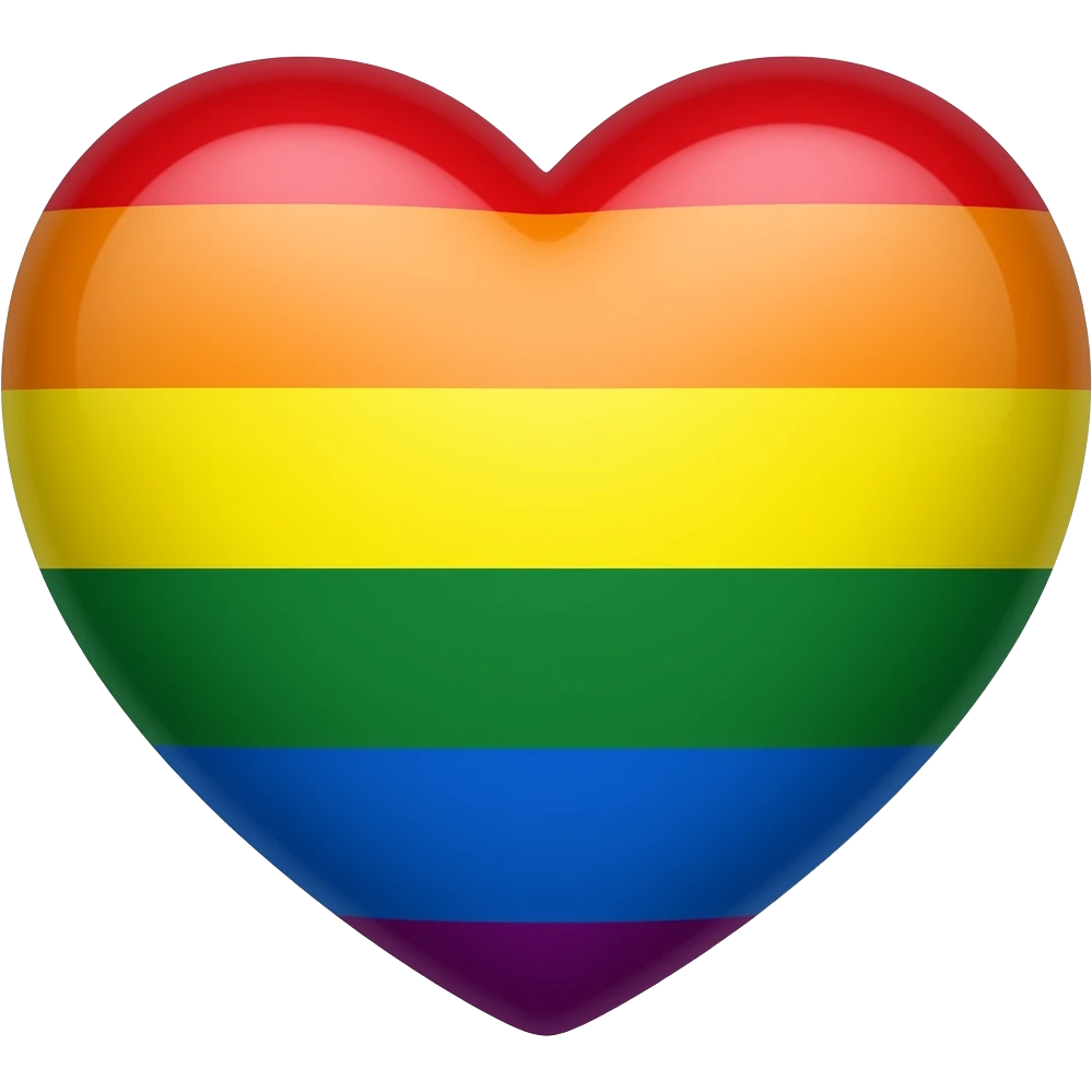 LGBT flag heart gradient emoji