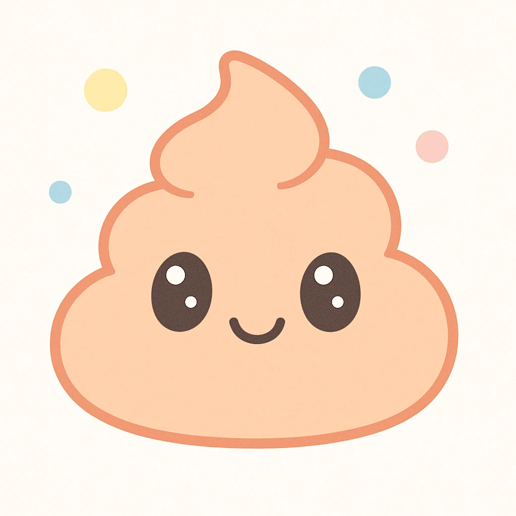 poop emoji with a smiling face emoji