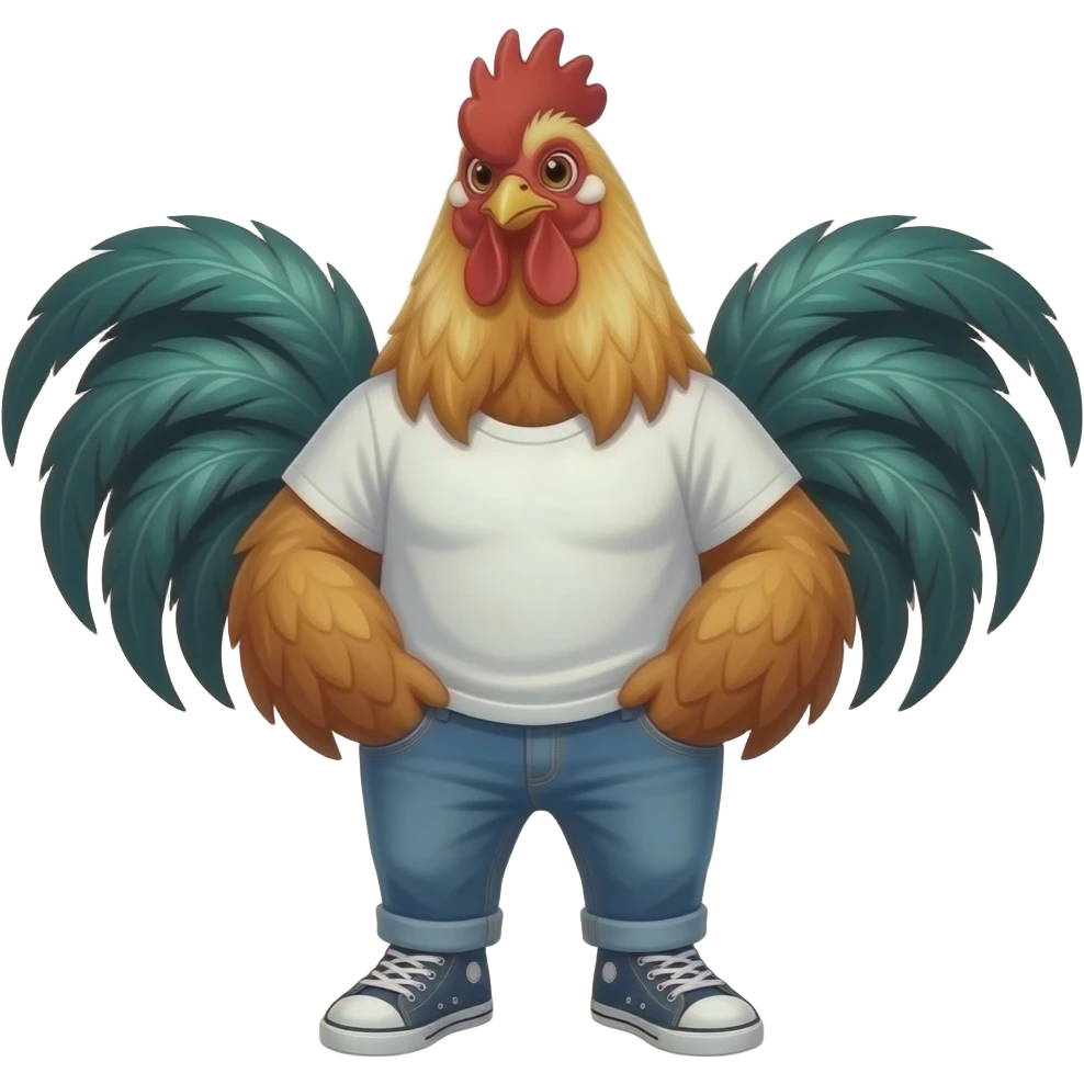 25 year old hen stand  straight wear tshirt and jeans sneakers emoji