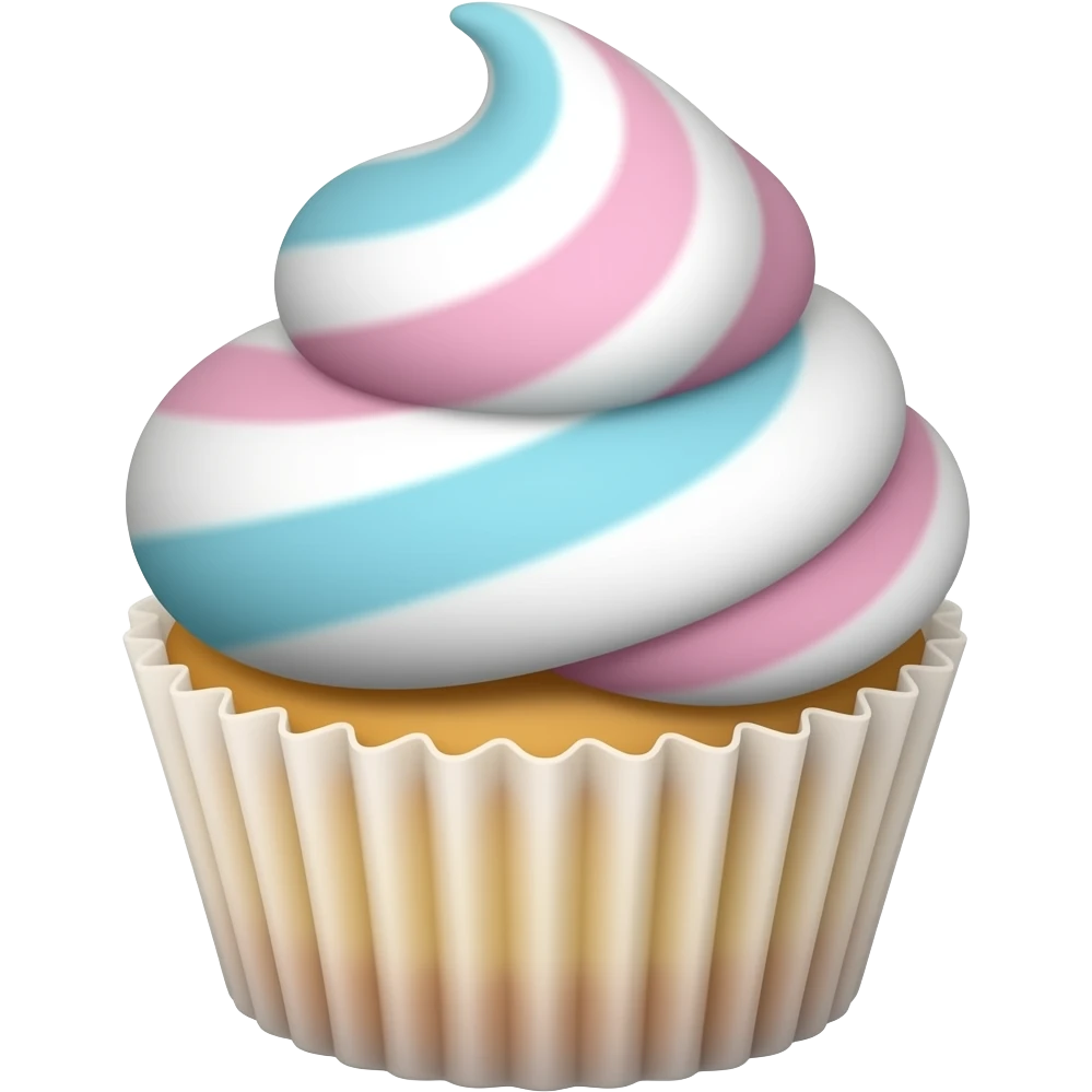 Cotton candy cupcake candy :3 emoji