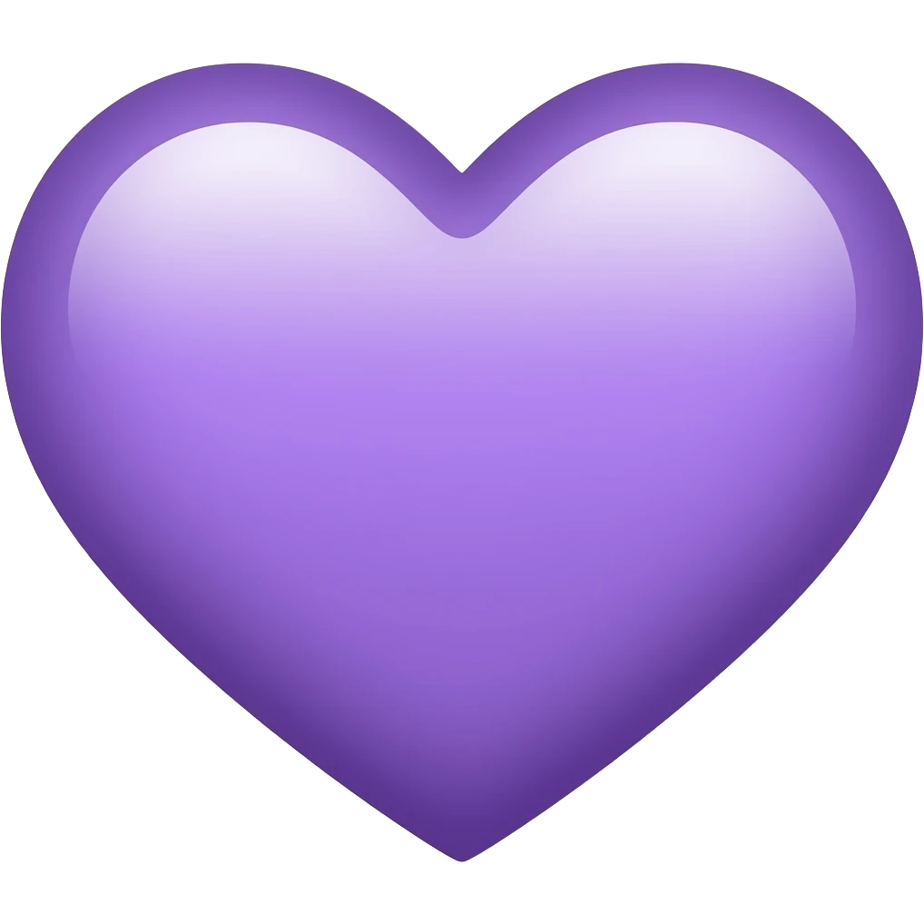 Lavender heart emoji