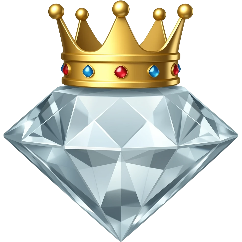 Diamond with at the top of it crown emoji