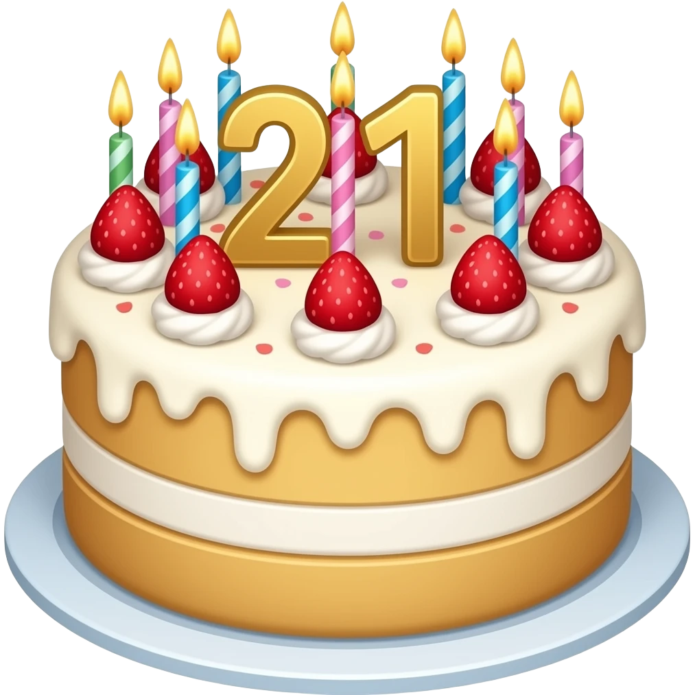 Un gâteau de 18 ans emoji
