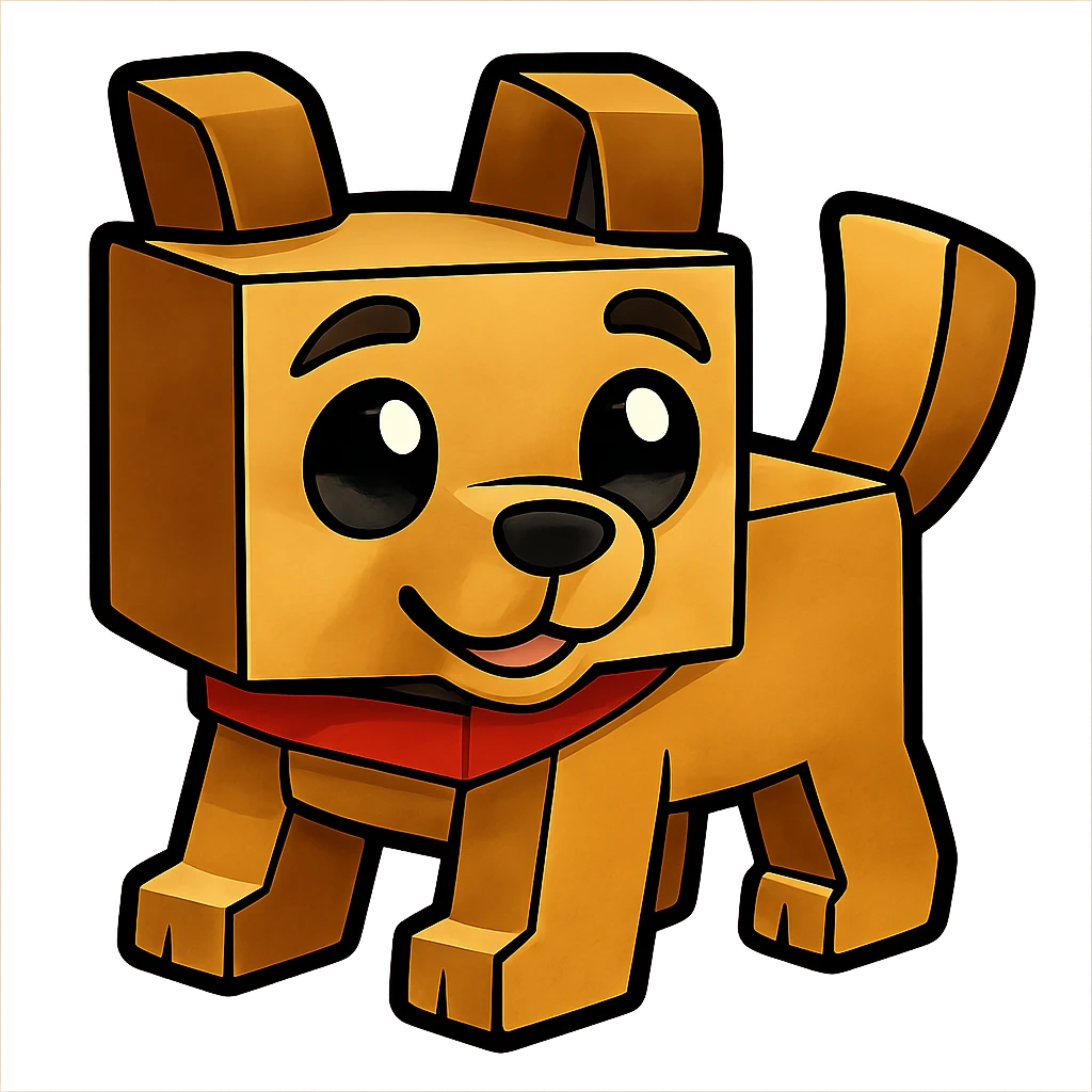 Extract every character from the picture. character including the clothes and accessories they are wearing, and place on a transparent background. Keep the original style and appearance exactly the same. and separately give me the each character picture. There is 3 character in this image. there is two dog

 emoji