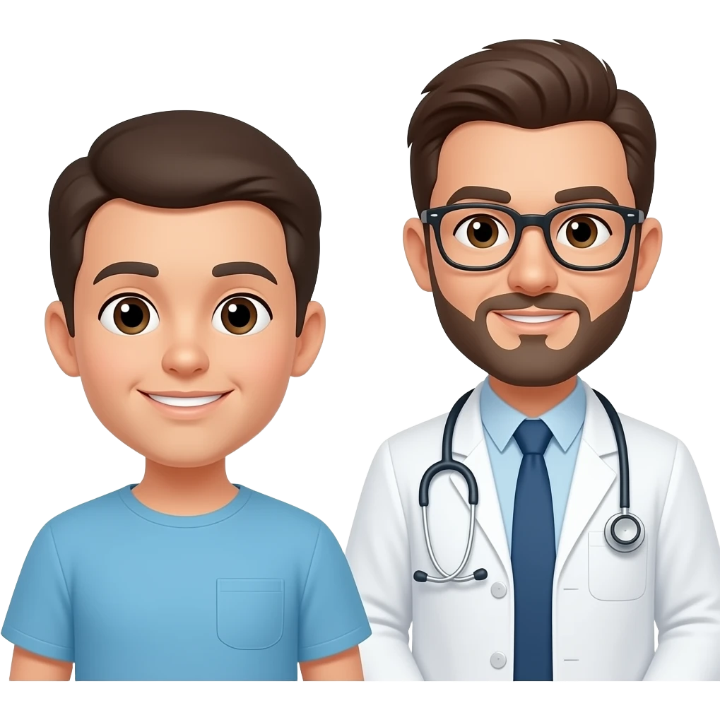 Health,hospital with patient and doctor emoji