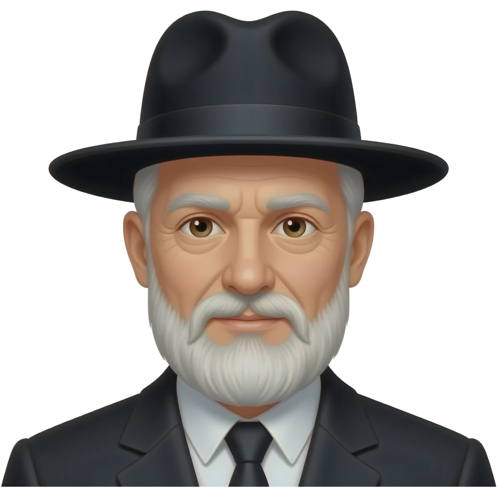 judío ortodoxo viejo con sombrero y con patillas emoji