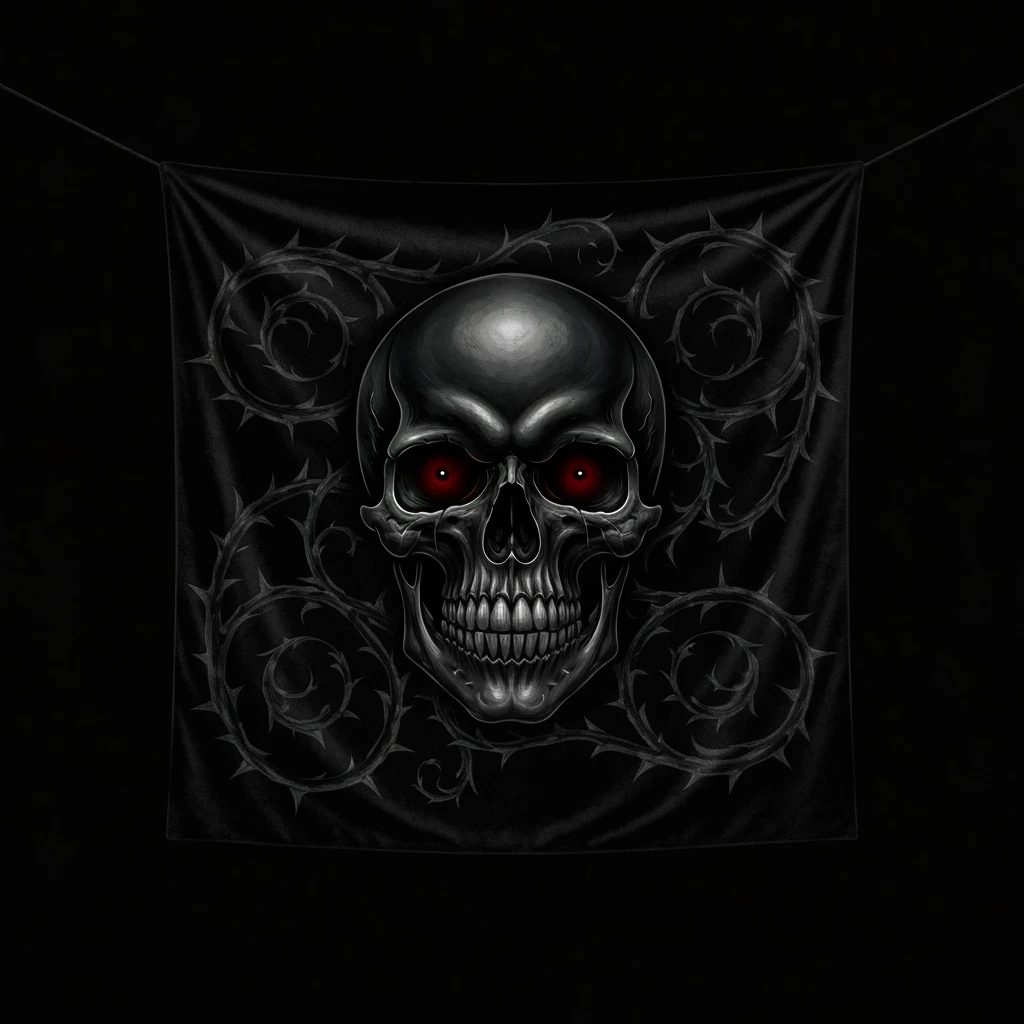goth banner, no text, no background, minimal, expressive, variation 4 emoji