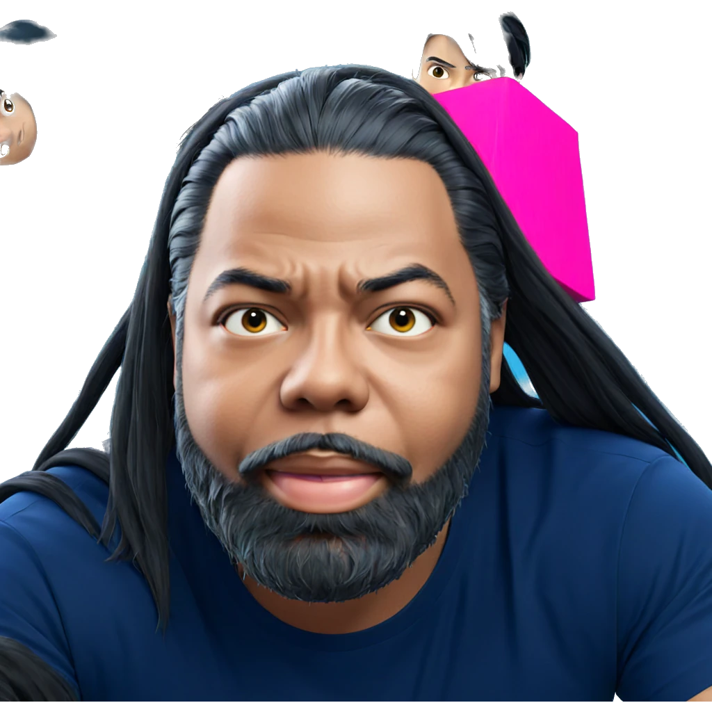 black haired male cosplay meme emoji