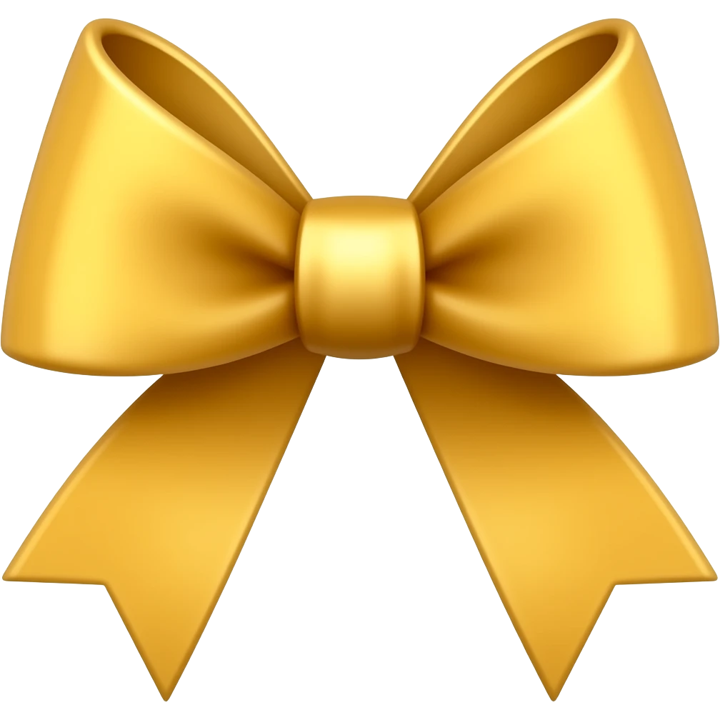 gold bow emoji
