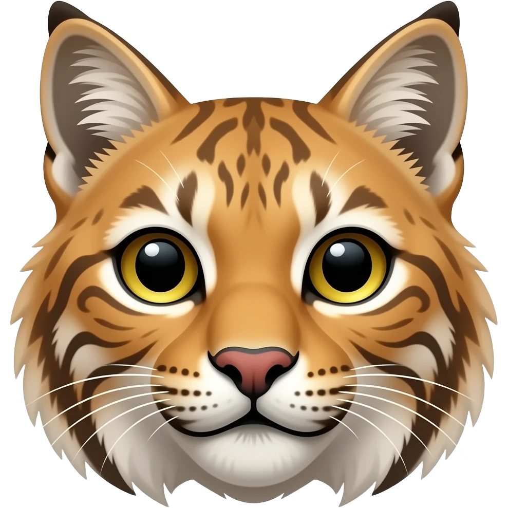Só o rosto lince emoji