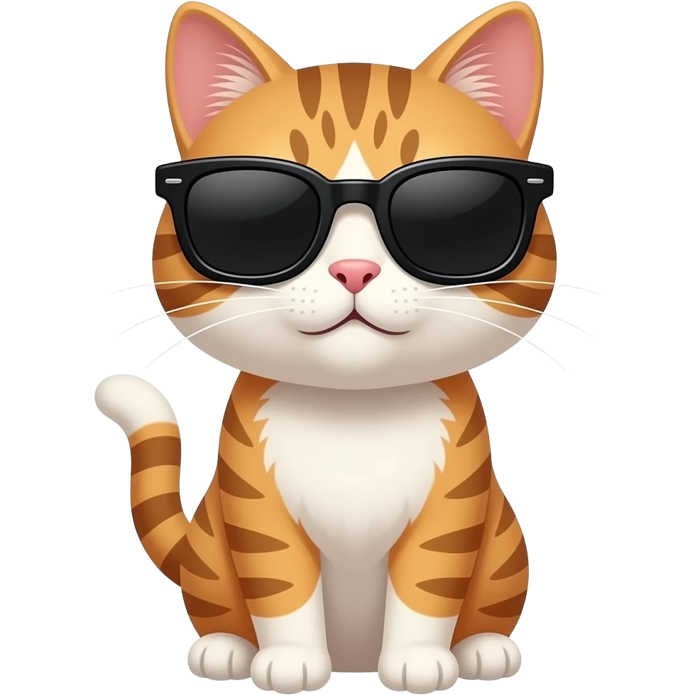 Cat wearing sunglasses emoji