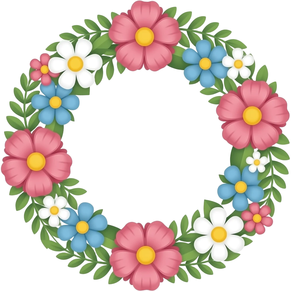 Flower garland emoji
