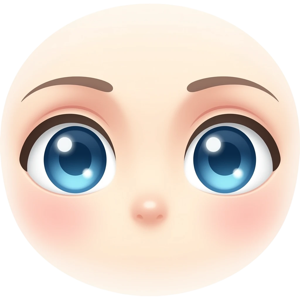 Blue anime eyes emoji