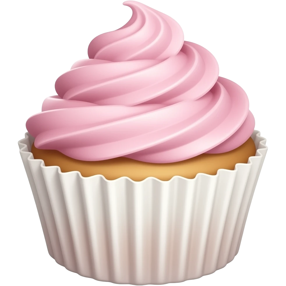 Cupcake with pink icing emoji