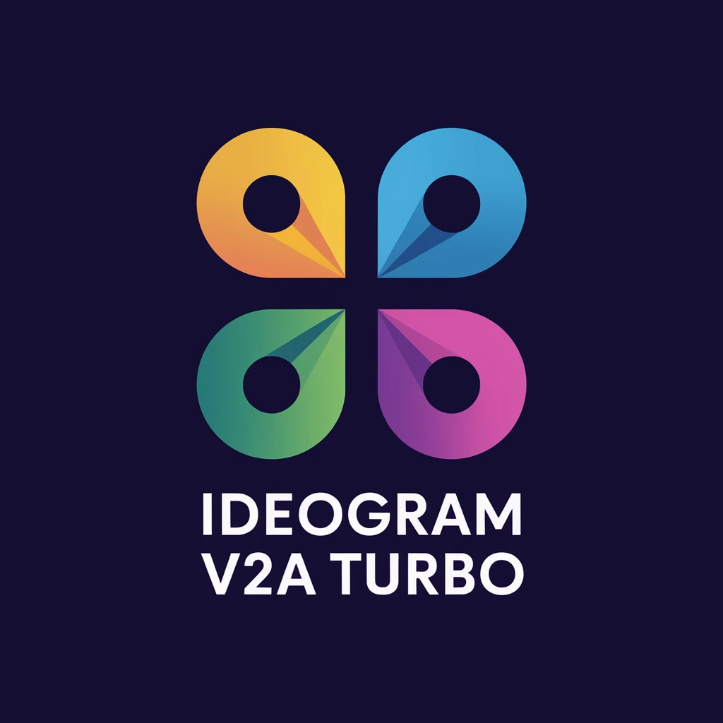 make a colorful logo of only text "Ideogram V2a Turbo" emoji