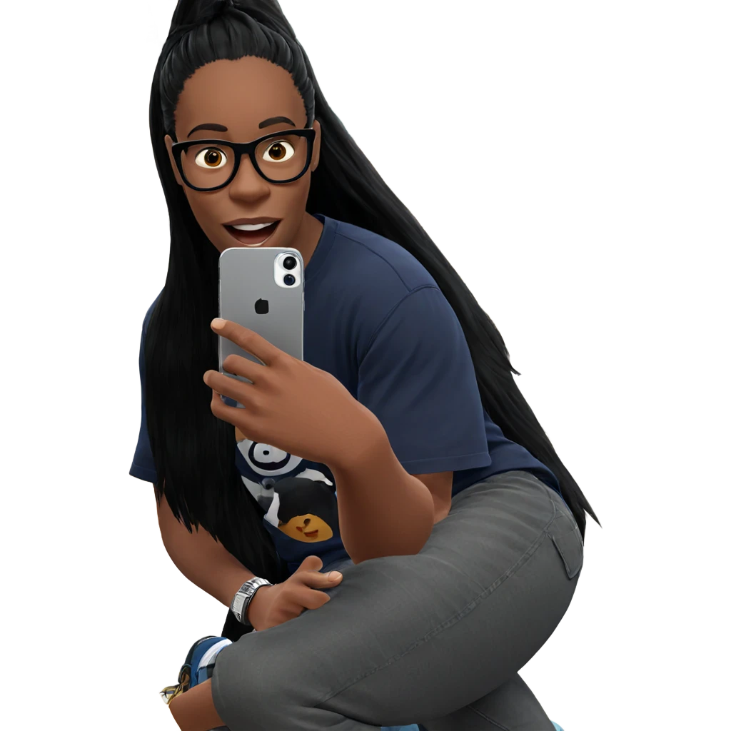 casual indoor guy with phone emoji