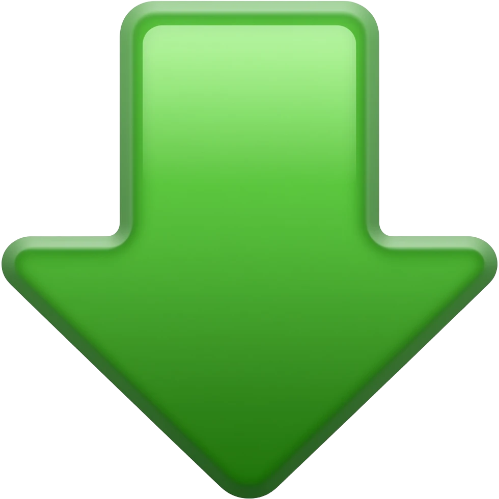 downwards arrow animated green emoji