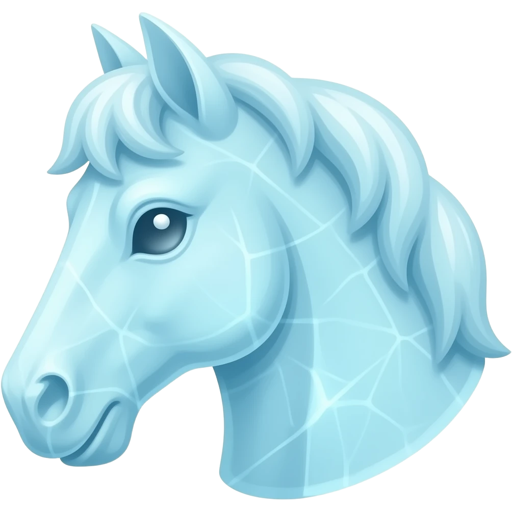 Horse ice sculpture emoji