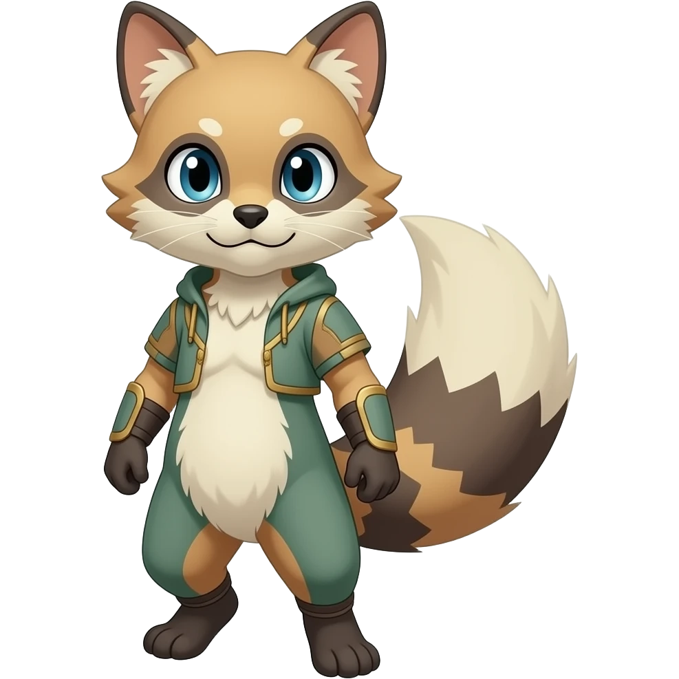 Civet-Mankeulv-Sergal-Vernid-Trico-Fakémon-hybrid emoji