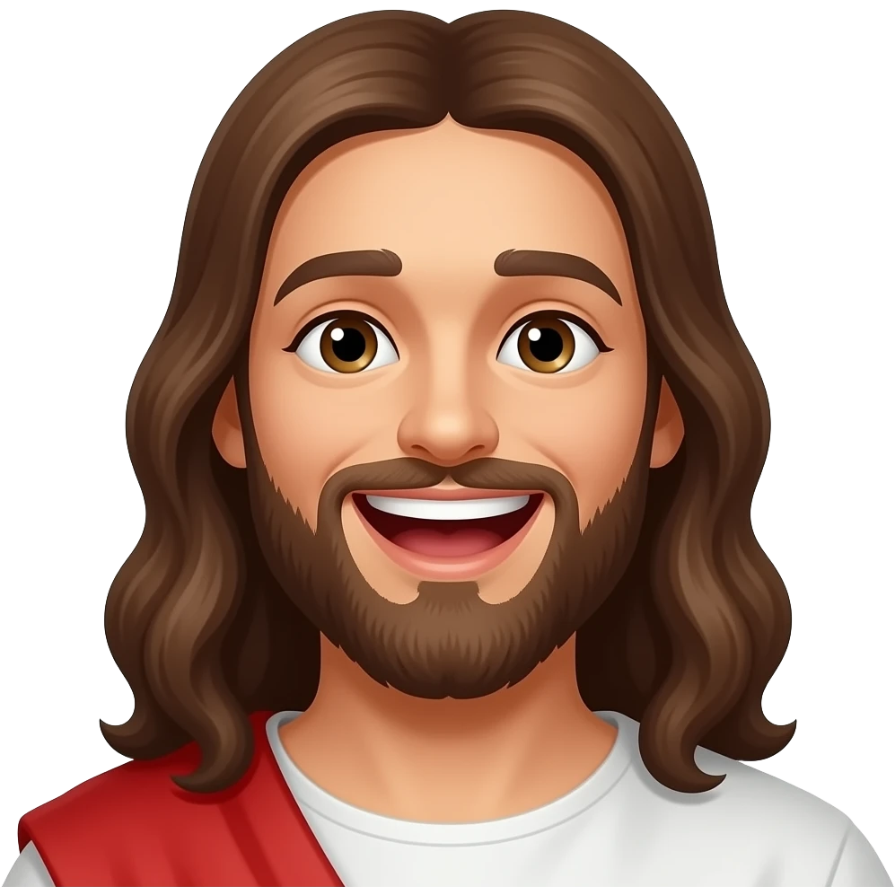 Jesus laughing hard emoji
