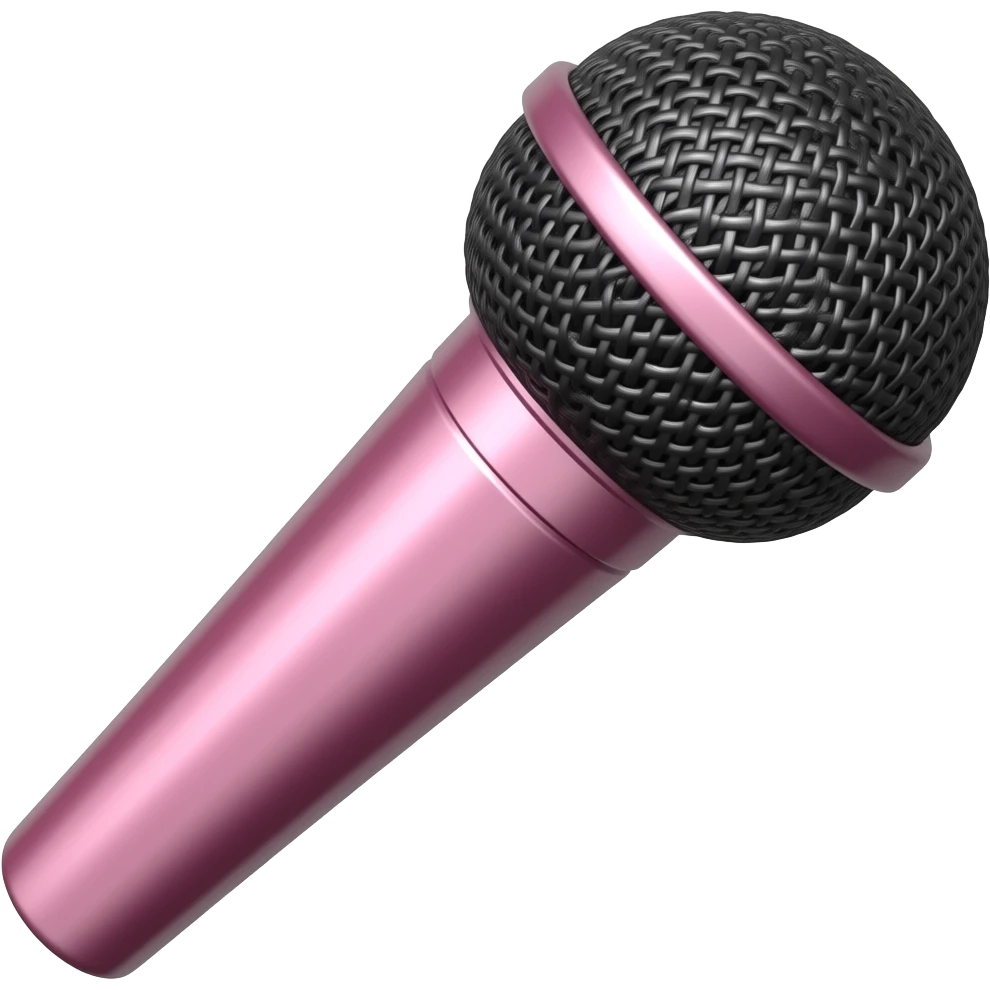 Pink microphone emoji