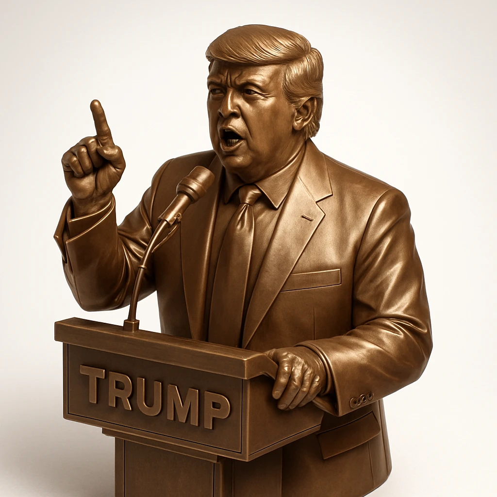Donald Trump speaking at a rally emoji
