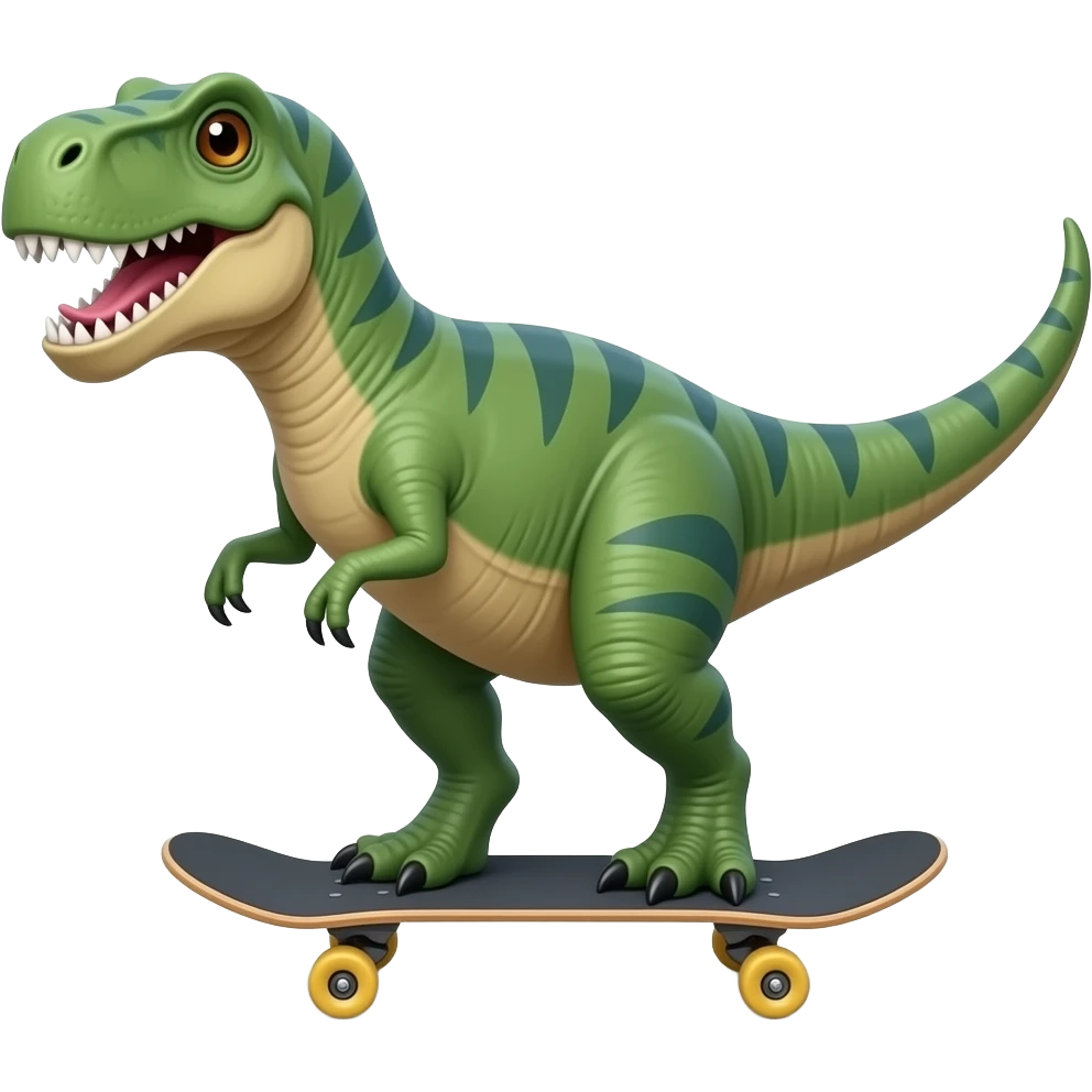 dinosaur on skateboard emoji