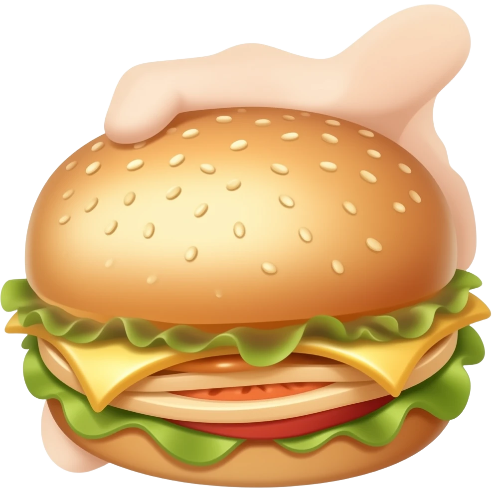 hand giving a zinger sandwich emoji