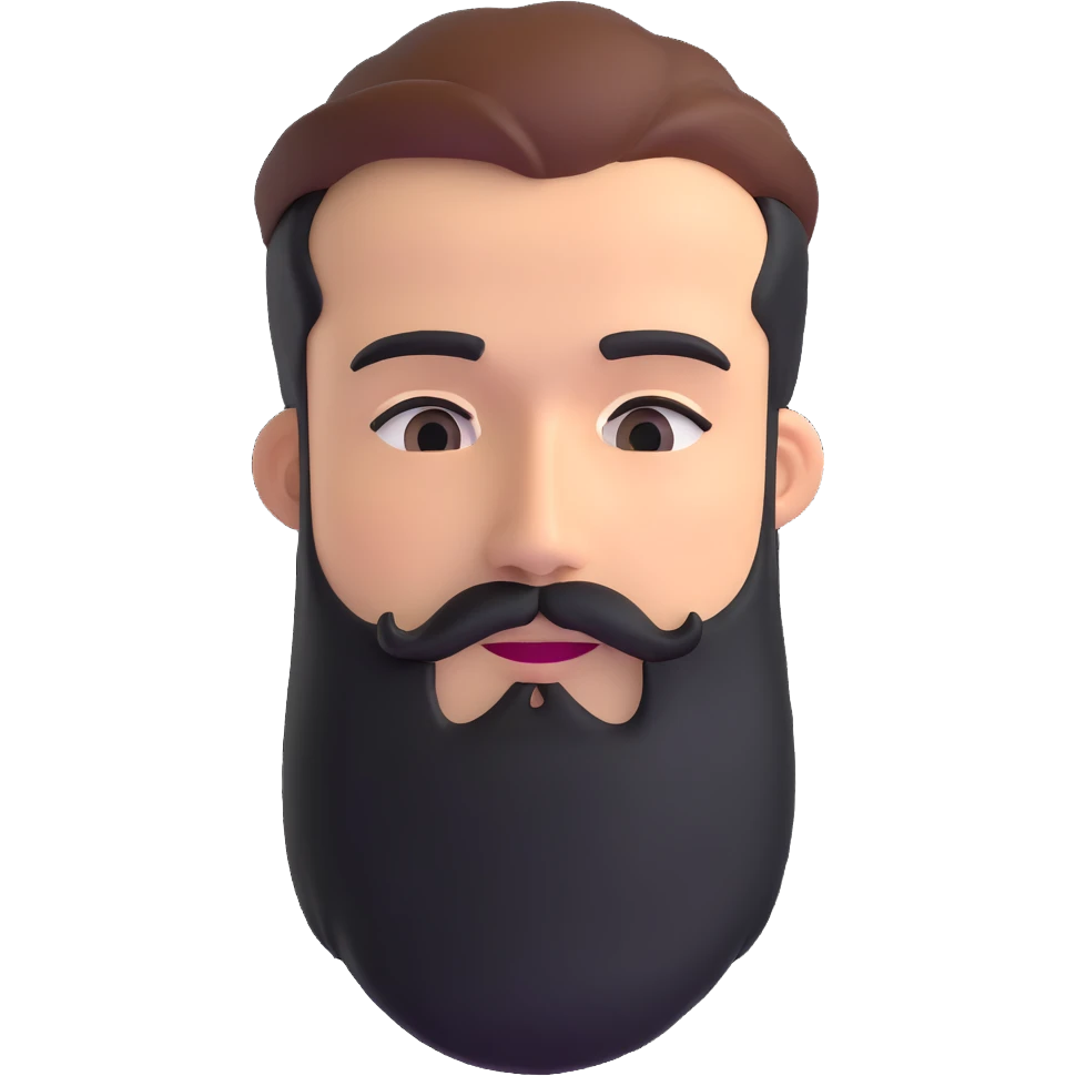 man with beard emoji