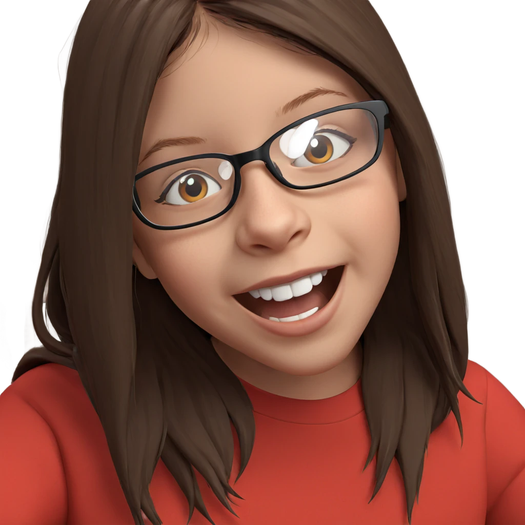girl with glasses and brown hair emoji