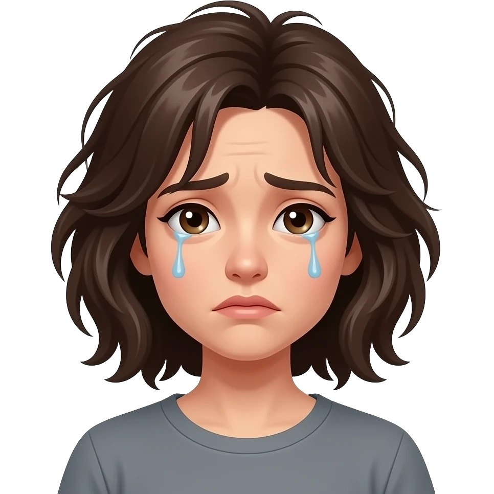 Sad Woman with messed up haircut emoji