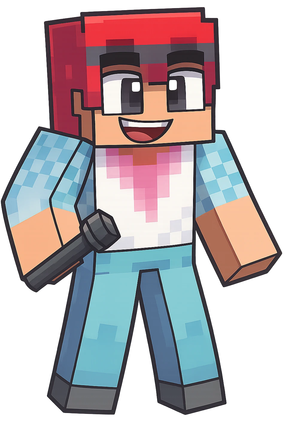 Extract every character from the picture. So i need total 5 images of the character including the clothes and accessories they are wearing, and place on a transparent background. Keep the original style and appearance exactly the same. and separately give me the each character picture

 emoji