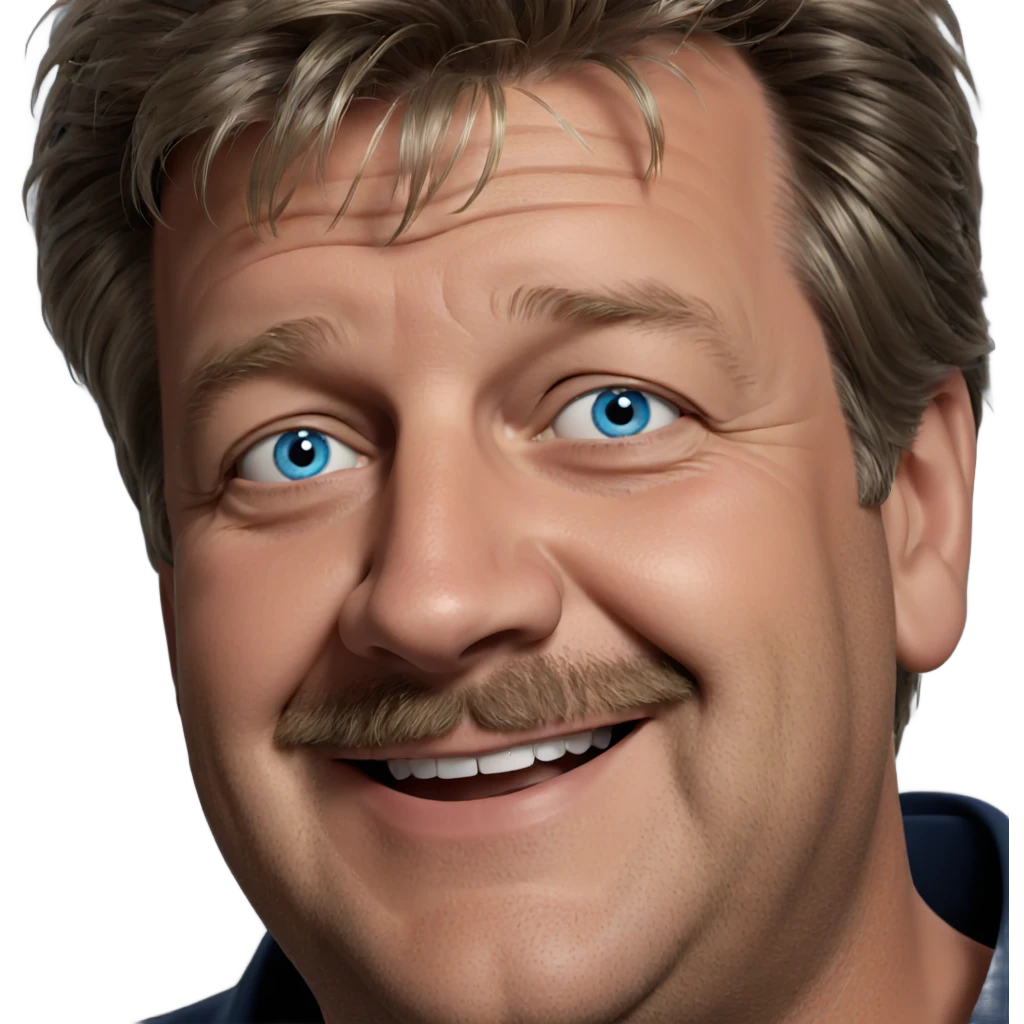 smiling man with blue eyes emoji