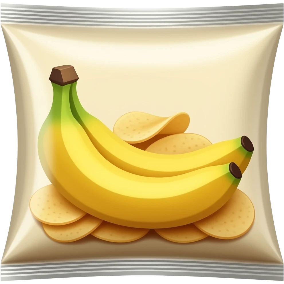 Banana chips with pack emoji