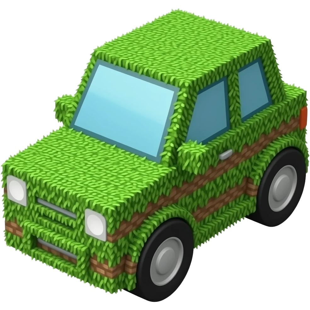 minecraft grass block car emoji