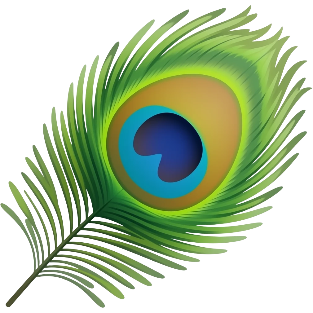 Peacock feather emoji
