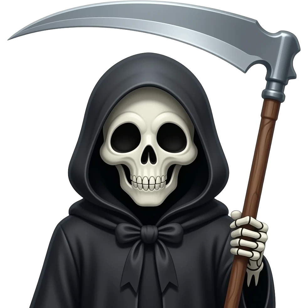 Grim reaper scythe emoji